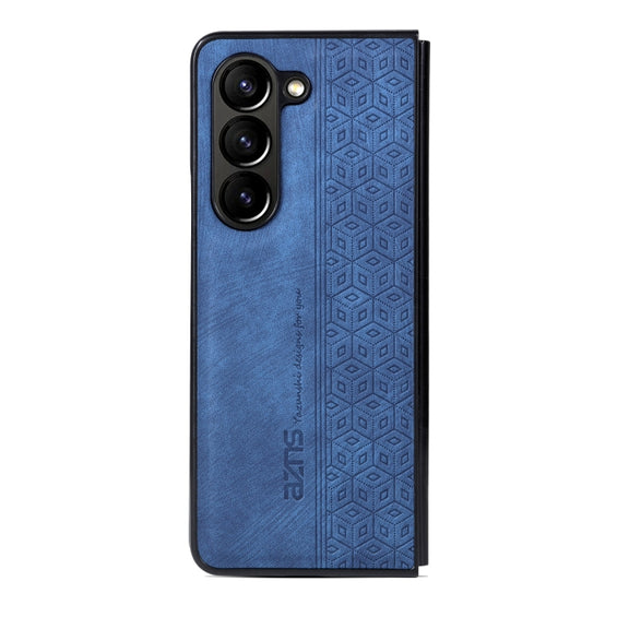 For Samsung Galaxy Z Fold5 AZNS 3D Embossed Skin Feel Phone Case(Blue)