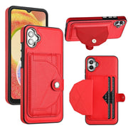 For Samsung Galaxy A04E / F04 / M04 Shockproof Leather Phone Case with Card Holder(Red)