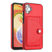 For Samsung Galaxy A04E / F04 / M04 Shockproof Leather Phone Case with Card Holder(Red)