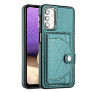 For Samsung Galaxy A32 5G Shockproof Leather Phone Case with Card Holder(Green)