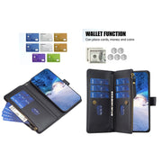 For Samsung Galaxy S20 FE 9 Card Slots Zipper Wallet Leather Flip Phone Case(Black)