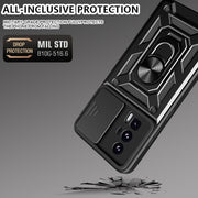 For Xiaomi Poco F5 Pro Sliding Camera Cover Design TPU Hybrid PC Phone Case(Silver)