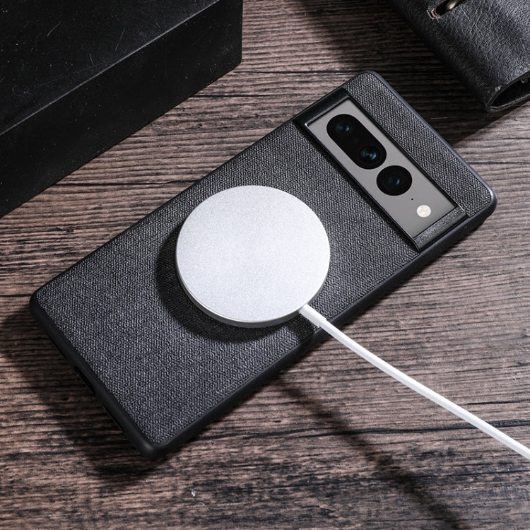 For Google Pixel 8 Pro Magsafe Magnetic Ring Cloth Texture Phone Case(Blue)