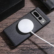 For Google Pixel 8 Pro Magsafe Magnetic Ring Cloth Texture Phone Case(Blue)