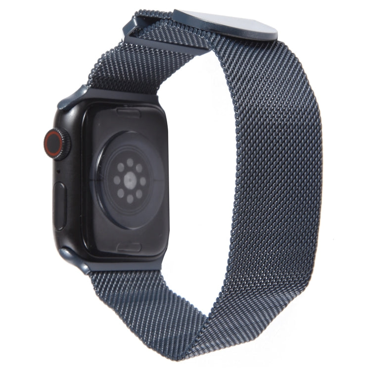 For Apple Watch 8 41mm Milanese Metal Magnetic Watch Band(Midnight Blue)