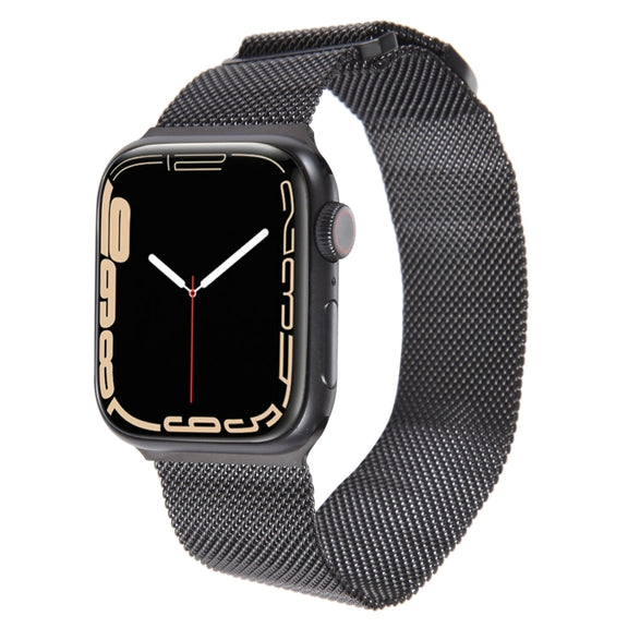 For Apple Watch SE 40mm Milanese Metal Magnetic Watch Band(Black)