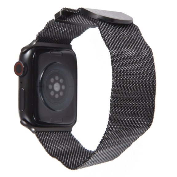 For Apple Watch 6 40mm Milanese Metal Magnetic Watch Band(Black)