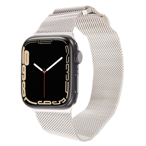 For Apple Watch 6 44mm Milanese Metal Magnetic Watch Band(Starlight)