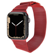 For Apple Watch 5 44mm Milanese Metal Magnetic Watch Band(Red)