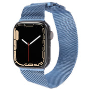 For Apple Watch 4 44mm Milanese Metal Magnetic Watch Band(Blue)