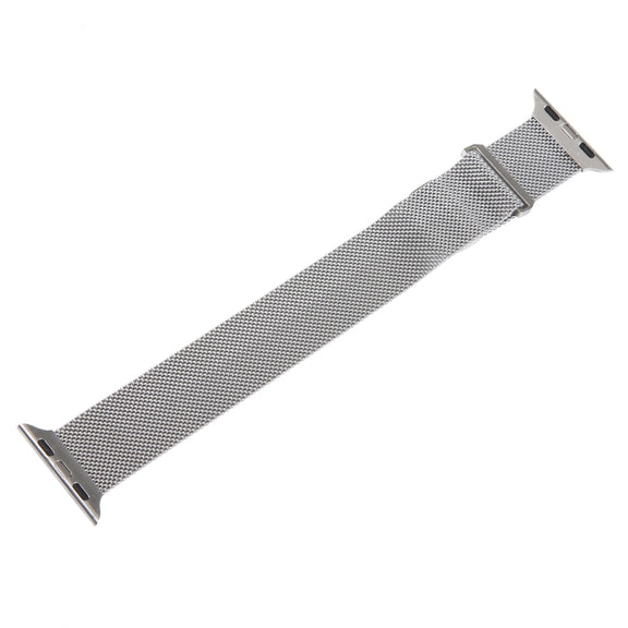 For Apple Watch 3 38mm Milanese Metal Magnetic Watch Band(Silver)