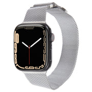 For Apple Watch 3 38mm Milanese Metal Magnetic Watch Band(Silver)