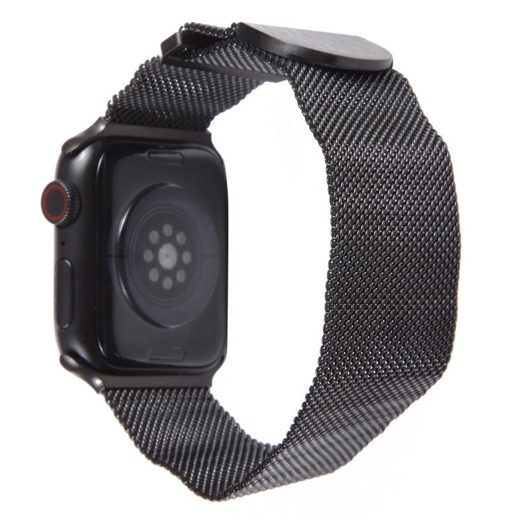 For Apple Watch 2 38mm Milanese Metal Magnetic Watch Band(Black)