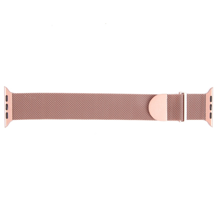 For Apple Watch 2 38mm Milanese Metal Magnetic Watch Band(Pink)