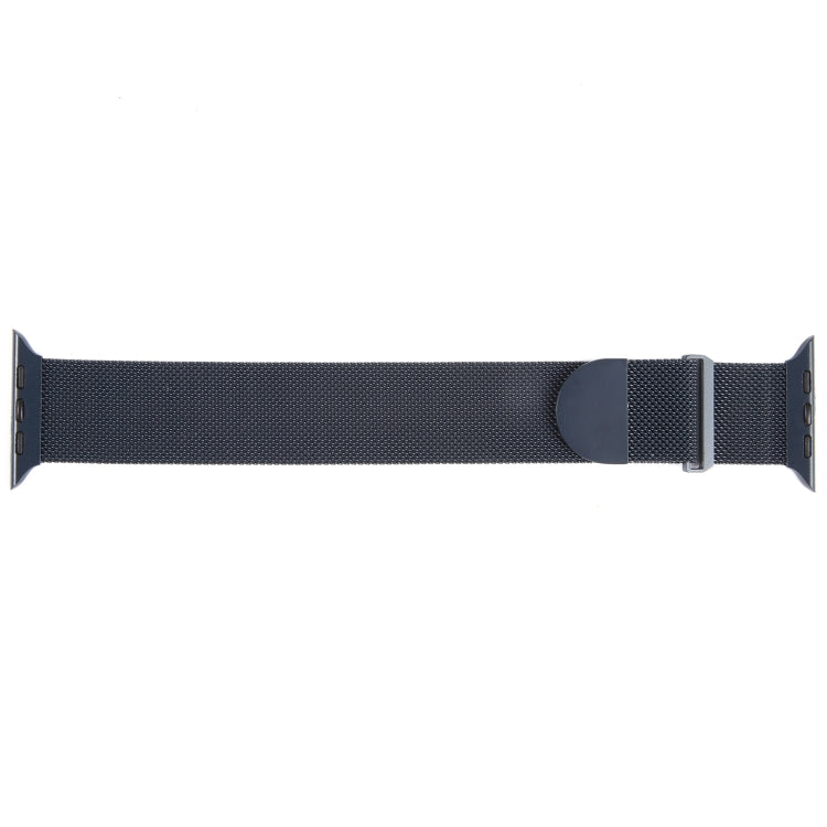 For Apple Watch 2 42mm Milanese Metal Magnetic Watch Band(Midnight Blue)
