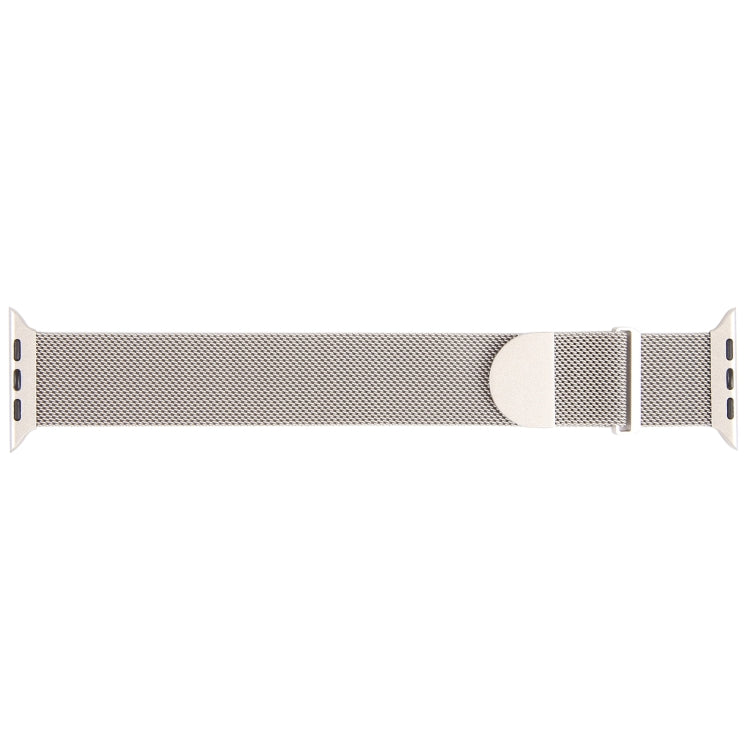 For Apple Watch 2 42mm Milanese Metal Magnetic Watch Band(Starlight)