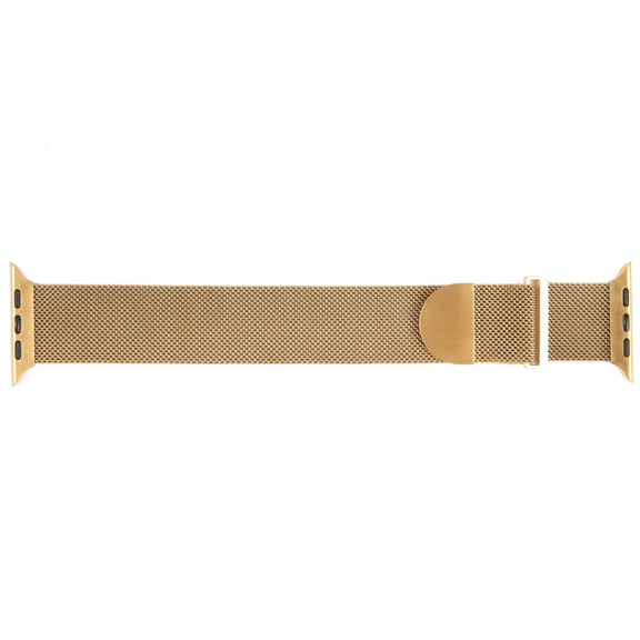 For Apple Watch 42mm Milanese Metal Magnetic Watch Band(Gold)