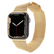 For Apple Watch 42mm Milanese Metal Magnetic Watch Band(Gold)