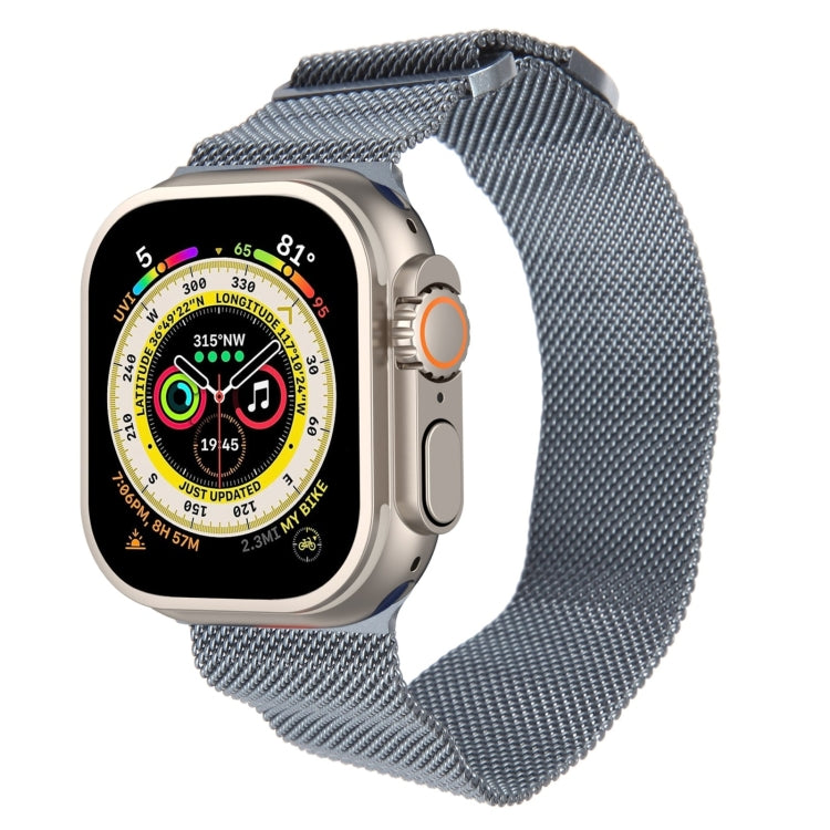 For Apple Watch 9 45mm Milanese Metal Magnetic Watch Band(Space Grey)