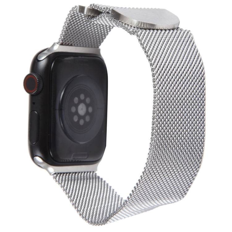 For Apple Watch 9 41mm Milanese Metal Magnetic Watch Band(Silver)
