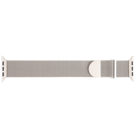 For Apple Watch 9 41mm Milanese Metal Magnetic Watch Band(Starlight)