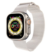 For Apple Watch 9 41mm Milanese Metal Magnetic Watch Band(Starlight)