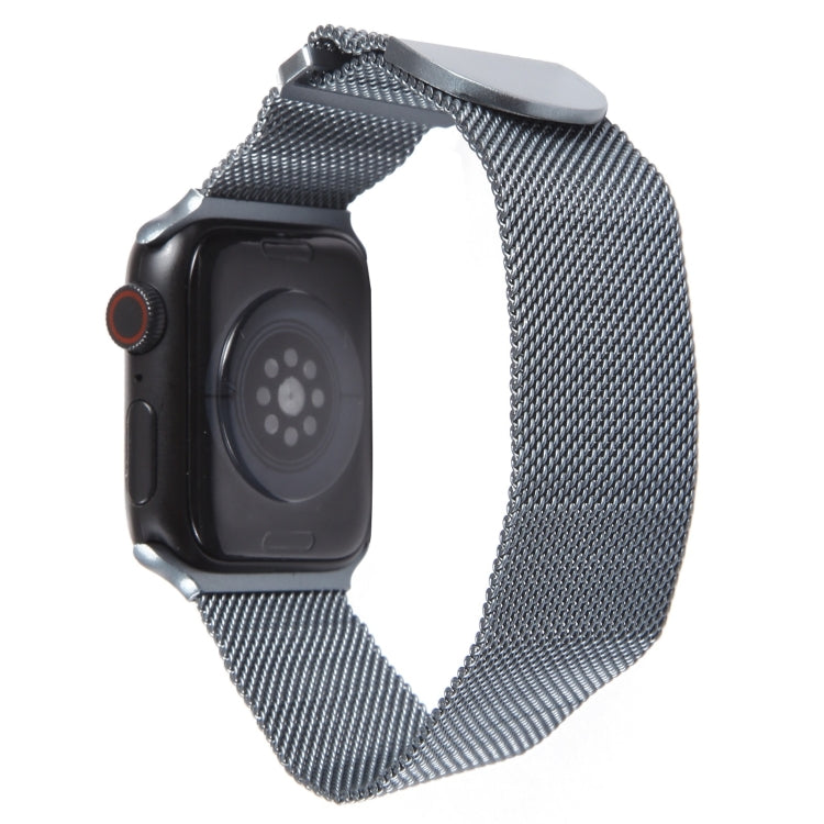 For Apple Watch 9 41mm Milanese Metal Magnetic Watch Band(Space Grey)