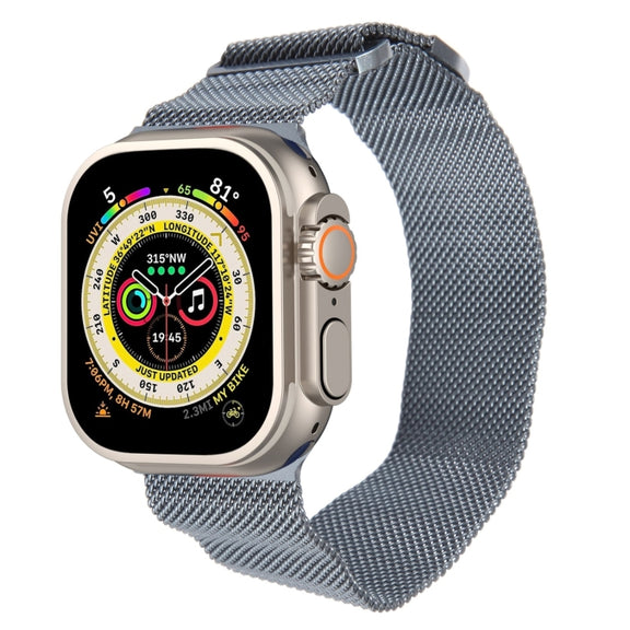 For Apple Watch 9 41mm Milanese Metal Magnetic Watch Band(Space Grey)