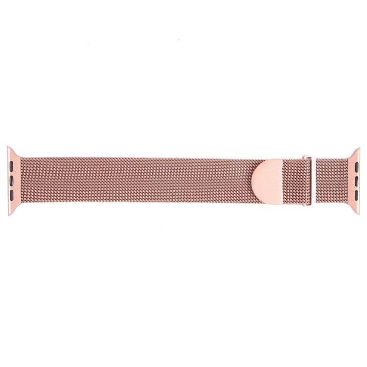 For Apple Watch 9 41mm Milanese Metal Magnetic Watch Band(Pink)