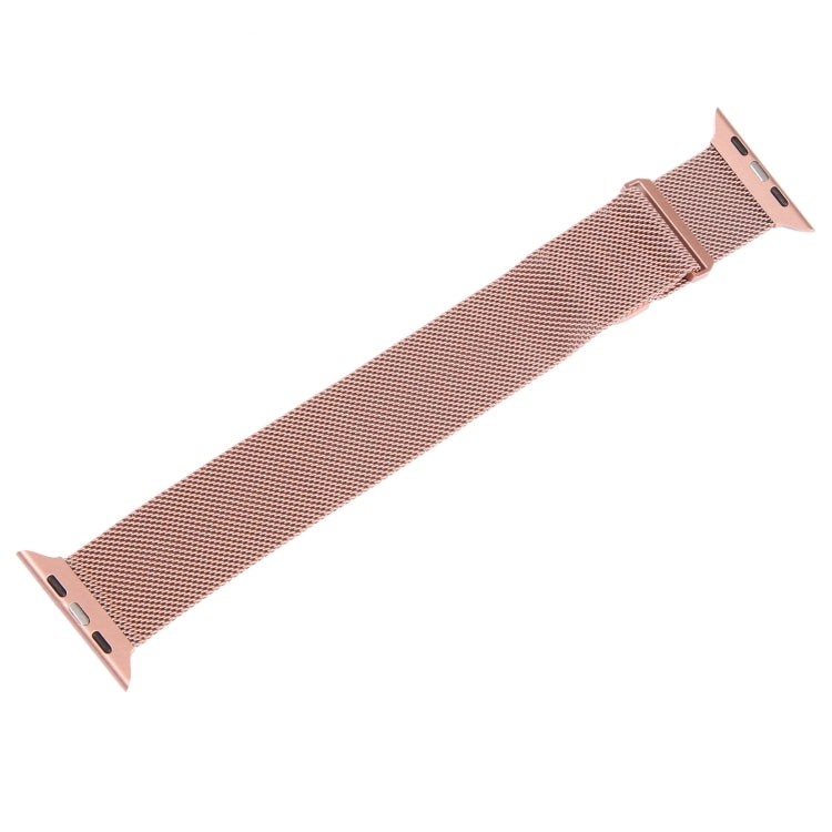 For Apple Watch 9 41mm Milanese Metal Magnetic Watch Band(Pink)