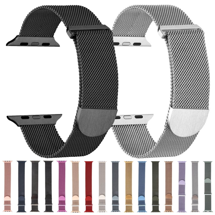 For Apple Watch 9 45mm Milanese Metal Magnetic Watch Band(Space Grey)