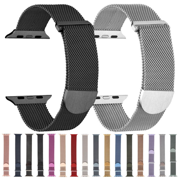 For Apple Watch 9 45mm Milanese Metal Magnetic Watch Band(Space Grey)
