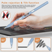P10s Transparent Case Wireless Charging Stylus Pen for iPad 2018 or Later(Blue)