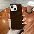 For iPhone 14 Plus Solid Color Wave Texture TPU Phone Case(Chocolate) - iPhone 14 Plus Cases by PMC TechLife | Online Shopping South Africa | PMC TechLife