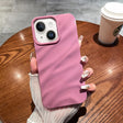 For iPhone 14 Plus Solid Color Wave Texture TPU Phone Case(Taro Purple) - iPhone 14 Plus Cases by PMC TechLife | Online Shopping South Africa | PMC TechLife
