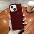 For iPhone 14 /13 Solid Color Wave Texture TPU Phone Case(Wine Red) - iPhone 14 Cases by PMC TechLife | Online Shopping South Africa | PMC TechLife