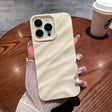 For iPhone 14 Pro Solid Color Wave Texture TPU Phone Case(Beige) - iPhone 14 Pro Cases by PMC TechLife | Online Shopping South Africa | PMC TechLife