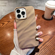 For iPhone 14 Pro Max Solid Color Wave Texture TPU Phone Case(Brown) - iPhone 14 Pro Max Cases by PMC TechLife | Online Shopping South Africa | PMC TechLife