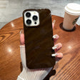 For iPhone 14 Pro Max Solid Color Wave Texture TPU Phone Case(Chocolate) - iPhone 14 Pro Max Cases by PMC TechLife | Online Shopping South Africa | PMC TechLife