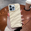 For iPhone 13 Pro Max Solid Color Wave Texture TPU Phone Case(Beige) - iPhone 13 Pro Max Cases by PMC TechLife | Online Shopping South Africa | PMC TechLife
