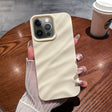 For iPhone 12 Pro Max Solid Color Wave Texture TPU Phone Case(Beige) - iPhone 12 Pro Max Cases by PMC TechLife | Online Shopping South Africa | PMC TechLife