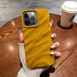 For iPhone 12 Pro Max Solid Color Wave Texture TPU Phone Case(Ginger) - iPhone 12 Pro Max Cases by PMC TechLife | Online Shopping South Africa | PMC TechLife