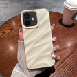 For iPhone 12 / 12 Pro Solid Color Wave Texture TPU Phone Case(Beige) - iPhone 12 / 12 Pro Cases by PMC TechLife | Online Shopping South Africa | PMC TechLife