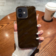 For iPhone 12 / 12 Pro Solid Color Wave Texture TPU Phone Case(Chocolate) - iPhone 12 / 12 Pro Cases by PMC TechLife | Online Shopping South Africa | PMC TechLife