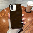 For iPhone XR Solid Color Wave Texture TPU Phone Case(Chocolate) - More iPhone Cases by PMC TechLife | Online Shopping South Africa | PMC TechLife