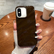 For iPhone XS Max Solid Color Wave Texture TPU Phone Case(Chocolate) - More iPhone Cases by PMC TechLife | Online Shopping South Africa | PMC TechLife