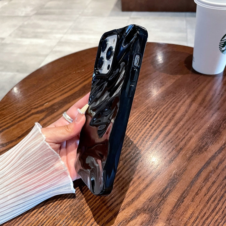 For iPhone 14 /13 Solid Color Wave Texture TPU Phone Case(Ginger)