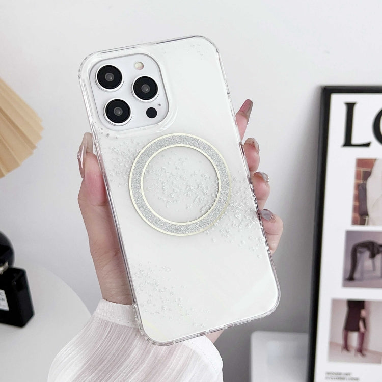 For iPhone 12 Pro Max Dual-side IMD Marble Magsafe Phone Case(White)