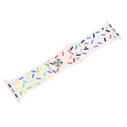 Rainbow Raindrops Silicone Watch Band For Apple Watch 8 41mm(Pink)