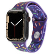 Rainbow Raindrops Silicone Watch Band For Apple Watch SE 2022 44mm(Dark Purple) - Watch Bands by PMC TechLife | Online Shopping South Africa | PMC TechLife